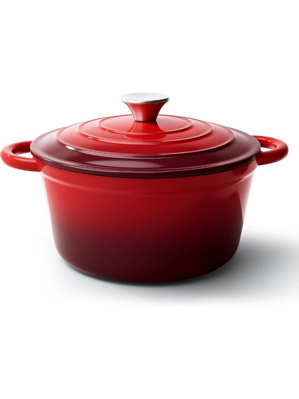 6 Quart Non-Stick Enameled Cast Iron Dutch Oven Pot with Lid for Baking & Stews